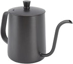Rengue Gooseneck Pour Over Coffee Kettle 20oz Stainless Steel Tea Kettle with Precision Control for Home Brewing Stovetop Safe Small Water One Person (600ml PTFE Black) by Rengue