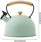 Stovetop Kettles Stainless Steel Tea Kettle Induction Kettle Marble Stone Water Teapot 3.0L Whistling Kettle (Color : Black Size : One Size) (Green One Size) - Image 4