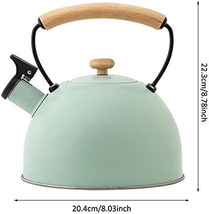 Stovetop Kettles Stainless Steel Tea Kettle Induction Kettle Marble Stone Water Teapot 3.0L Whistling Kettle (Color : Black Size : One Size) (Green One Size) - Image 4