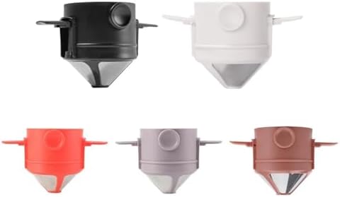 Foldable Portable Coffee Filter Maker Stainless Steel Drip Tea Holder Reusable Paperless Pour Over Dripper(Colorful) by Unknown