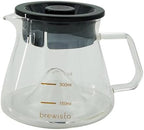 Brewista 300ml/10.1oz X Series M Glass Coffee Carafe, Small Pour Over Glass Pot Server, Inner Cone Shape Design for Improved Flavor, Heat Resistant Odorless Glass Pitcher by Brewista