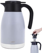 GiNT 51oz Thermal Coffee Carafe with Infuser – Insulated Tea Carafe, Removable Filter, Dishwasher-Safe | 1.5L 6–7 Cups, Wide Mouth, Leak-Proof Seal | Stainless Steel Beverage Server for Home & Office by WelcometoGiNT