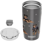 SERENGETI Rottweiler 20 Oz. Stainless Steel, Vacuum Insulated Tumbler with Spill Proof Lid - 3D Print - Insulated Travel mug for Hot or Cold Drinks (Rottweiler Tumbler) - Image 5