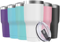 30oz Stainless Steel Travel Mug with Lid, 6 Pack Double Wall Vacuum Insulated Bulk Tumbler, Powder Coated Coffee Cup Suitable for Vehicle Cup Holders(Assorted Colors) by Deitybless