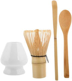Bamboo Matcha Whisk Set with Tea Scoop and Stand, 4 Piece by Unomor