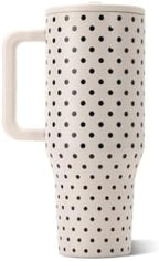 HydroJug Polka Dot Traveler 32oz, Insulated Tumbler, French Vanilla - Image 2