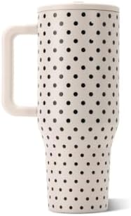 HydroJug Polka Dot Traveler 32oz, Insulated Tumbler, French Vanilla - Image 2