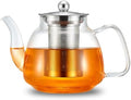 42oz/1250ml Glass Tea Kettle，Glass Teapot with Removable Stainless Steel Infuser, for Blooming and Loose Leaf Tea, Stovetop & Microwave Safe Tea Pot, Tea Maker's Choice by SVEYN