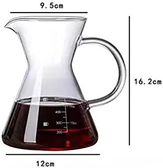 HASMI Coffee Kettle 600ML Coffee Kettle Pour Over Coffee Maker Drip Glass Coffee Pot with Filter Hand Percolator Coffee Tea Filter Container Coffee Maker (Color : Gold) - Image 2