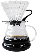 Hand Brewed Coffee Filter Cup Pour Over Maker For Home,Glass Coffee Pot Drip Brewing Cafetera 400M/600ML(600ml 2PCS) by Unknown