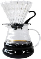 Hand Brewed Coffee Filter Cup Pour Over Maker For Home,Glass Coffee Pot Drip Brewing Cafetera 400M/600ML(600ml 2PCS) by Unknown