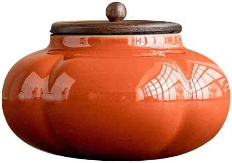 Ceramic Tea Canister with Airtight Lid Storage Container Tins Jar by Unknown