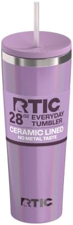 RTIC 28oz Everyday Tumbler, Insulated, Ceramic Lined, Lavender Glitter by RTIC