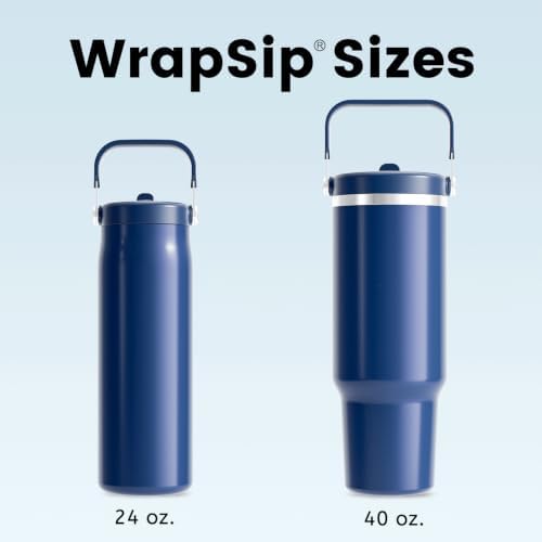 Fjbottle WrapSip 40 oz Insulated Tumbler with Flip Straw and Handle - Image 4