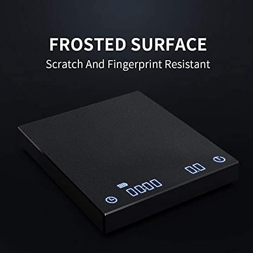 B22 New Version Digital Espresso Coffee Scales Kitchen Scales with Auto Timing, 2000 Grams,Black - Image 2