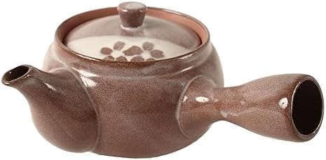 Mino ware Japanese Pottery Teapot Kyusu Plum Flowers in Russet Brown with Infuser made in Japan (Japan Import) SYK004 (Russet Brown) by Minoribo