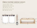 KKC HOME ACCENTS Glass Baking Canister Set with Scoop & Rack, 25oz - Image 4