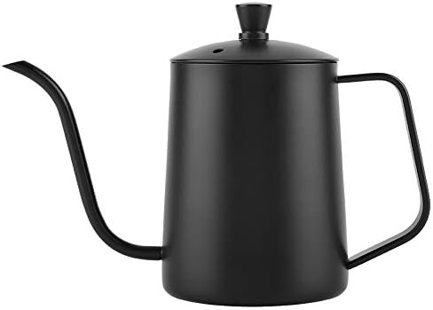 550ml Stainless Steel Long Narrow Spout Coffee Pot Spout Drip Coffee Kettle with Lid for Home Kitchen Coffee Shop by Zerodis