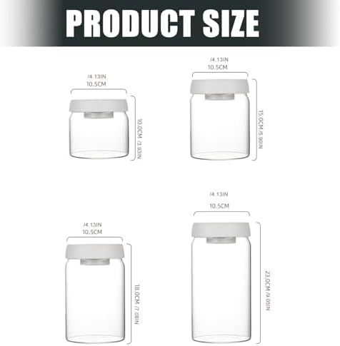 Sealed Glass Coffee Storage Canister Press Vacuum Seal Container for Bean Seasonings Dry Food User Friendly Glass Organizers - Image 6
