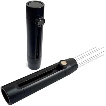 Magnetic WDT Tool, 0.4mm Needle Distribution Tool for Espresso, Retractable Coffee Stirrer for Clump-Free Extraction, Fits 51/54/58mm Portafilters by walsunte
