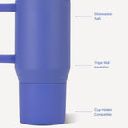 HydroJug Traveler 20oz Kids Insulated Tumbler with Handle, Berry Pop - Image 3