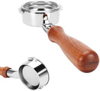 DIBTSA 58mm Bottomless Portafilter Compatible with Breville Dual Boiler BES920CBXL BES920BSXL BES920XL BES900XL, 304 Stainless Steel Reusable Filter Basket, Wood Handle, Espresso Machine Parts by DIBTSA