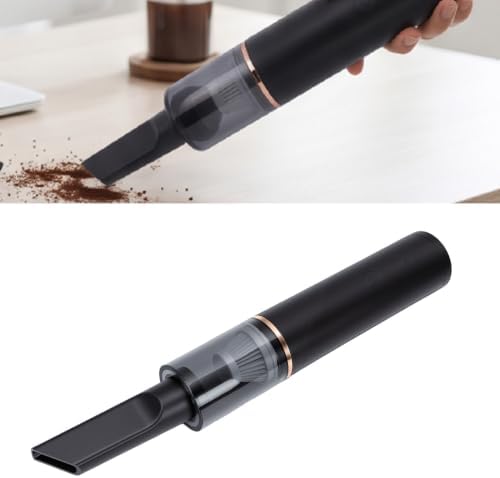 Jiawu Mini Coffee Grinder Vacuum Cleaner with Soft Brush (Black) - Image 6