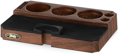 Bincoo Multifunctional Espresso Tamping Station,Plastic ABS Coffee Tamper Station Fit for 51 to 58mm Portafilter,Tamper,and Distributor,Puck Screen Espresso Accessories for Home Office(Brown) by Bincoo