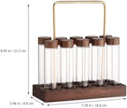 Glass Coffee Bean Storage Jar with Brass Threaded Lid and Wooden Stand - Image 2