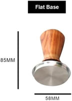 51/53/58mm Espresso Coffee Tamper Spring-loaded Calibrated Tamper with Premium Stainless Steel Walnut Wooden Handle Tamper - Image 2