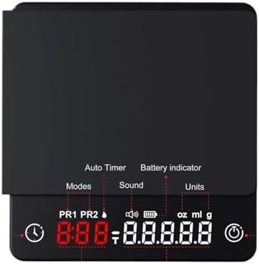 Kitchen Scale, Coffee Scale Mini Smart Timer Coffee Balance 2kg/0.1g g/oz/ml Digital Weight Kitchen Scale,for Home(Type B) by Unknown