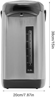 304 Stainless Steel Hot Water Dispenser, Tea Maker Electric Kettle, 4L Removable Water Tank, 750 Watt Adjustable Water Temperature for Tea&Coffee Black, 7.87 * 15in - Image 4