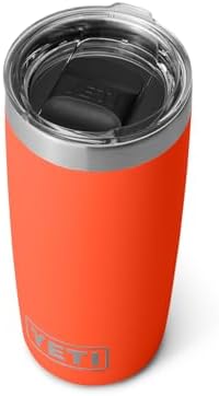 YETI Rambler 10 oz Tumbler, Stainless Steel, Vacuum Insulated with MagSlider Lid, Papaya by YETI
