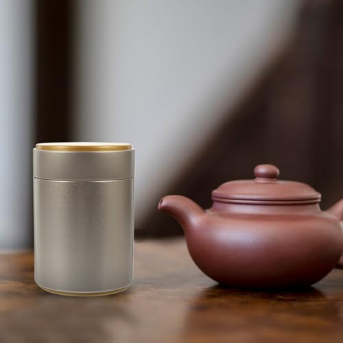6pcs Large Airtight Tea Tin Canisters with Lid, round Metal Food Storage Containers for Loose Leaf Tea, Kitchen Pantry Sealed Jars for Coffee and Sugar - Image 5