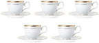 Noritake F91988/4335 Fine-Porcelain Cup & Saucer Set, 8.8 fl oz (250 cc), Hampshire Gold, 5 Guest - Image 2