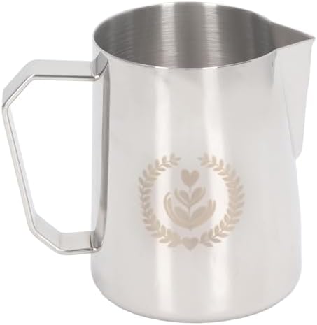 600ml Stainless Steel Frothing Jug Pitcher, Food Grade Milk Frother Cup with Eagle Spout, Thickened Comfortable Handle, Integrally Formed Sturdy Design by Unknown