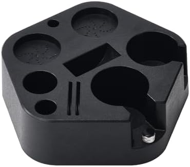 Espresso Station 58mm Accessories Organizer - CAFEMASY Pentagon Espresso Coffee Tamping Station with Paper Filter Holder Dispense by CAFEMASY