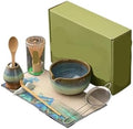 5-8pcs Matcha Tea Set Handmade Vintage Bowl Whisk Spoon Holder Accessories(8PCS-YE) by Unknown