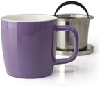 FORLIFE Dew Glossy Finish Brew-In-Mug with Basket Infuser &"Mirror" Stainless Lid 11 oz. (Purple) - Image 3