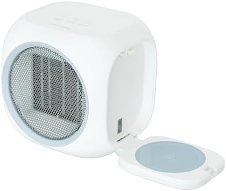 2 in 1 Space Heater & Smart Mug Warmer for Desk with Thermostatic 12H Auto Shut Off for Home Office, Ideal Coffee Lover Gift (White) by HICFM-HiCFMYetLowNoise