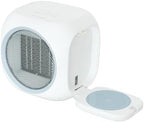 2 in 1 Space Heater & Smart Mug Warmer for Desk with Thermostatic 12H Auto Shut Off for Home Office, Ideal Coffee Lover Gift (White) by HICFM-HiCFMYetLowNoise