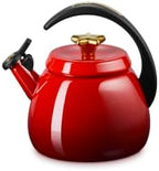 Le Creuset Enamel on Steel Cloche Kettle, 2.2 qt., Cerise/Gold Star - Image 2
