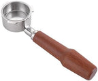 51mm Bottomless Portafilter Compatible with Delonghi Linea Classic EM450M CASABREWS Espresso Machine CM5418 3700Essential 3700Gense 3700Pro Espresso Portafilter Stainless Steel Handle Wood by Unknown
