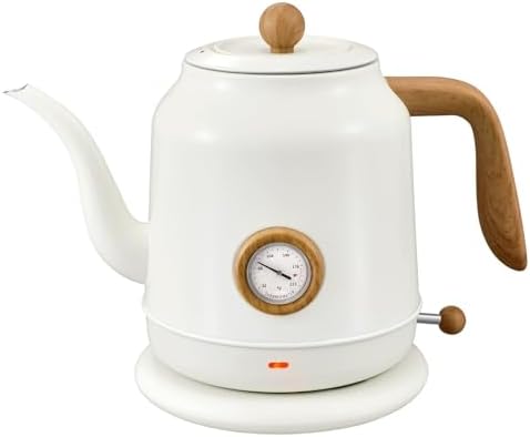 1L Electric Gooseneck Kettle, Tea Kettle for Boiling Water, Gooseneck Electric Kettle for Coffee & Tea, Fast Boiling for Pour Over, Auto Shut-Off, Boil-Dry Protection, 360° Rotational Base - Silver by Unknown