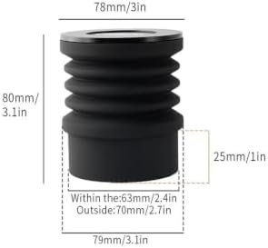 Single Dose Hopper Silicone Bellows, Compatible For Galileo, Compatible For Eureka, Coffee Grinder Cleaning Tool(Universal A-Black) - Image 2