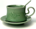Vintage Design 10 oz Ceramic Latte Art Cappuccino Barista Cup with Saucer by Unknown