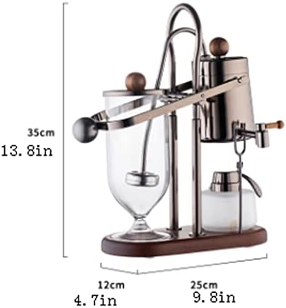 JITEM Cafetera Belgium Luxury Royal Balance Syphon Coffee and Tea Maker Siphon Coffee Tea Brewer Elegant Retro Style with U Handle Glass Siphon Pot for Coffee or Tea - Image 2