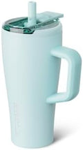 BrüMate Era Flip 20oz Kids Tumbler with Covered Flip Down Straw | 100% Leakproof Insulated Kids Cup | Made of Stainless Steel | Cup Holder Friendly | 20oz (Blue Agave) by Br%C3%BCMate