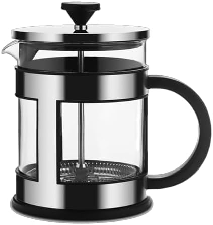French Press Coffee Maker Insulated Borosilicate Glass Carafe With 3-level Disassemble Filters, Stainless Steel Filter/Plunger Assembly, Easy To Clean(600ml) by GIZNXBA