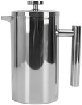 Stainless Steel French Press Coffee Maker, Double Wall Insulated Rustproof Press, U Shaped Spout No Drip for Camping, Office & Home (600ml) by Unknown